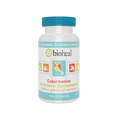 Bioheal Cukormentes Multivitamin Gyermekeknek 70 rágótabletta