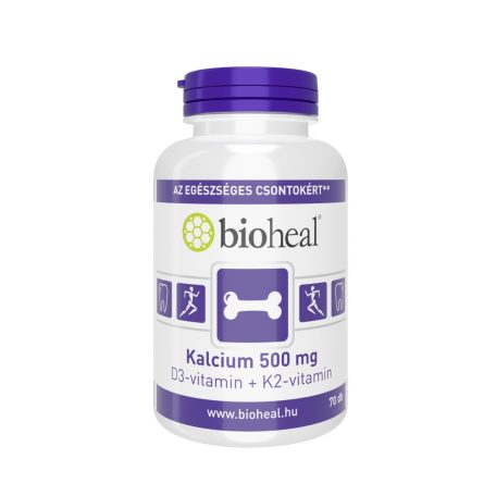 Bioheal Kalcium 500 mg + D3-vitamin + K2-vitamin 70 tabletta