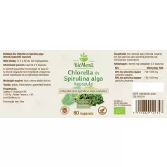   BioMenü BIO Chlorella és Spirulina Alga kapszula 60 kapszula