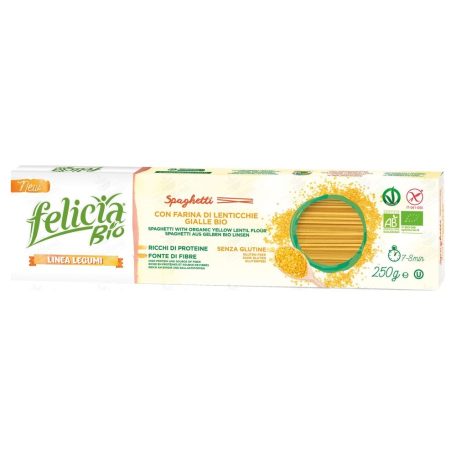 Felicia BIO Sárga Lencse Spagetti Gluténmentes Tészta 250g
