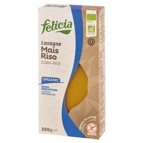 Felicia BIO Kukorica-Rizs Lasagne Gluténmentes Tészta 250g