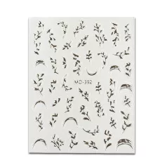 Körömmatrica - Silver Leaves - Perfect Nails