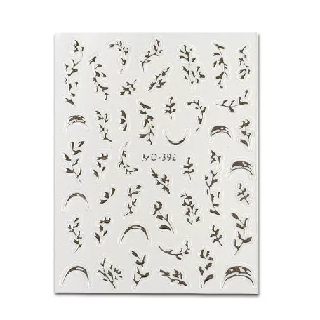 Körömmatrica - Silver Leaves - Perfect Nails