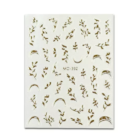Körömmatrica - Golden Leaves - Perfect Nails
