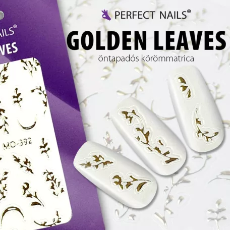 Körömmatrica - Golden Leaves - Perfect Nails