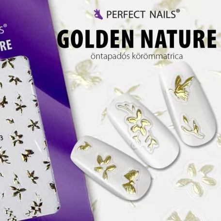 Körömmatrica - Golden Nature - Perfect Nails