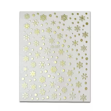Körömmatrica - Golden Snowflakes - Perfect Nails