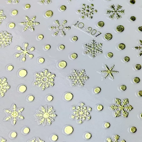 Körömmatrica - Golden Snowflakes - Perfect Nails