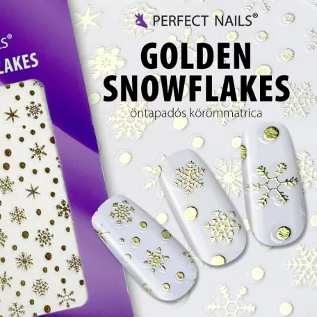 Körömmatrica - Golden Snowflakes - Perfect Nails
