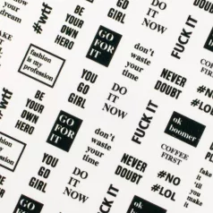 Körömmatrica - Script - Perfect Nails