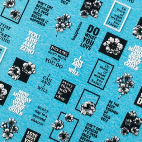 Körömmatrica - 3D Quotes - Perfect Nails