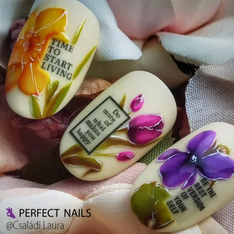 Körömmatrica - 3D Quotes - Perfect Nails