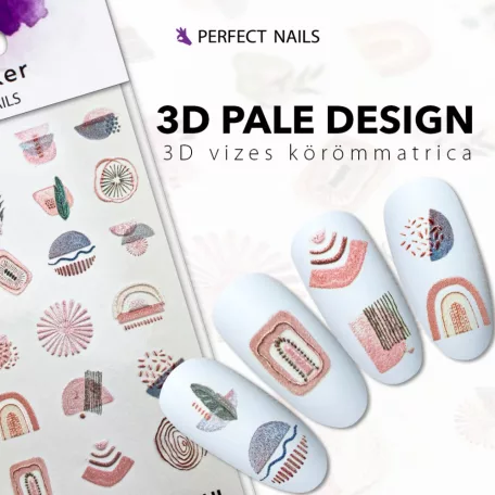 Körömmatrica - 3D Pale Design - Perfect Nails