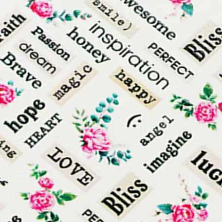 Körömmatrica - Lovely Words - Perfect Nails