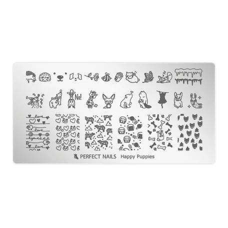 Körömnyomda Lemez - Happy Puppies - Perfect Nails