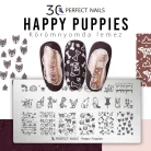 Körömnyomda Lemez - Happy Puppies - Perfect Nails