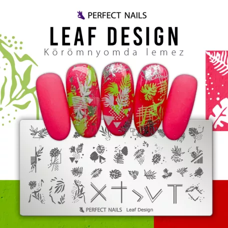 Körömnyomda Lemez - Leaf Design - Perfect Nails
