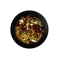   Metal Chrome Flakes - Körömdíszítő pehely - arany (Sugar Daddy) - Perfect Nails