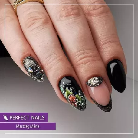Wonder Flakes - Körömdíszítő pehely - Fekete - Perfect Nails
