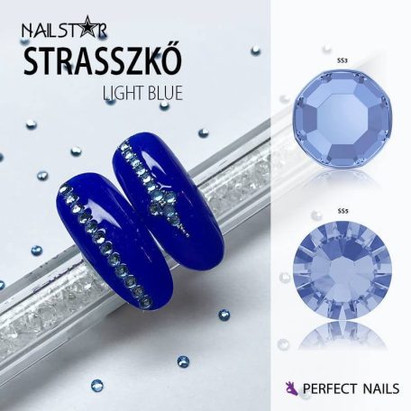 Nailstar strasszkő SS3 - Light Blue 20db - Perfect Nails