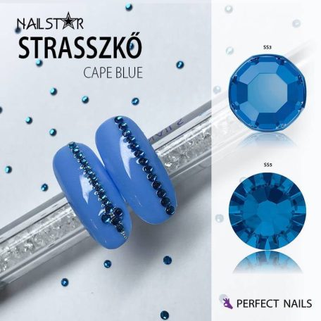 Nailstar strasszkő SS5 - Cape Blue 100db - Perfect Nails