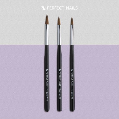 Porcelán Polygel Műkörömépítő Ecset - Wood Acryl - Regular #8 - Perfect Nails