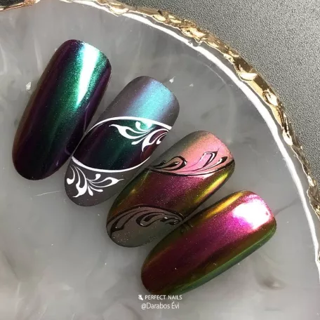 Chrome Powder - Körömdíszítő Szkarabeusz Krómpor - Rózsaszín - Perfect Nails