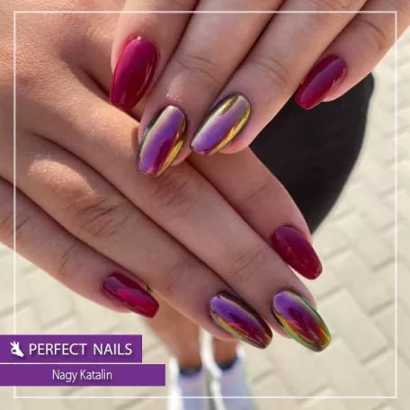 Chrome Powder - Körömdíszítő Szkarabeusz Krómpor - Rózsaszín - Perfect Nails