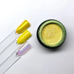   Chrome Powder - Körömdíszítő Fátyol Krómpor - Pasztell Citrom - Perfect Nails