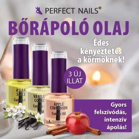 Körömápoló olaj - Vanilla Cookie 15ml - Perfect Nails