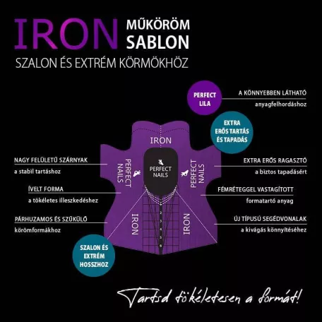Műköröm Sablon - IRON 200db - Perfect Nails
