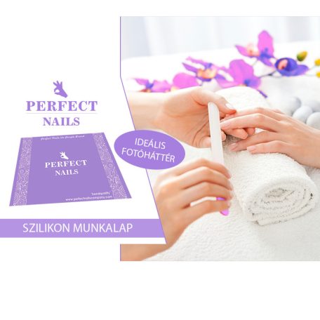 Műkörmös szilikon munkalap - lila - Perfect Nails