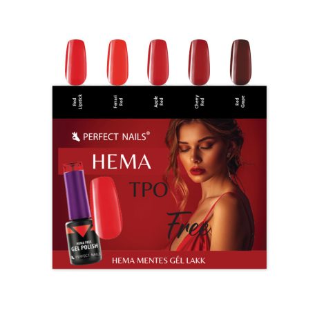 Hema Free színpaletta - Red Classic - Perfect Nails