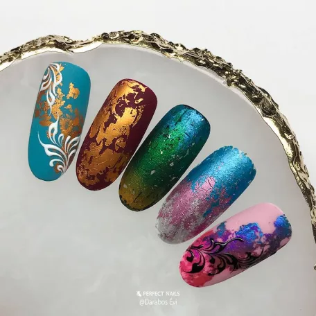 Transzferfólia Készlet - Metallic Mania - 10db - Perfect Nails