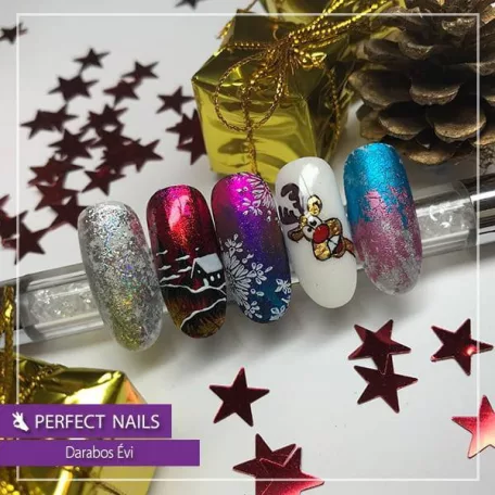 Transzferfólia Készlet - Rainbow - 10db - Perfect Nails