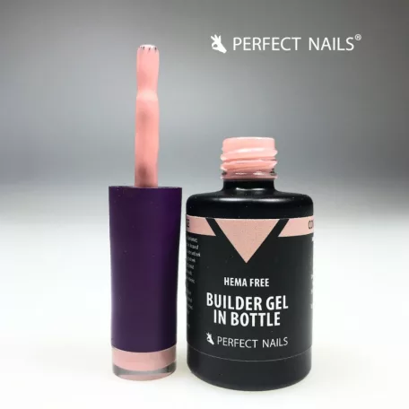 HEMA FREE Builder Gel in Bottle - Színezett üveges építőzselé 15ml - Light Peach - Perfect Nails