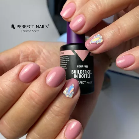 HEMA FREE Builder Gel in Bottle - Színezett üveges építőzselé 15ml - Cover Pink - Perfect Nails