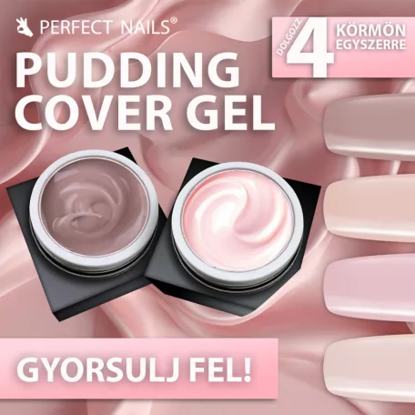 Pudding Cover Gel - Építőzselé - Natural Rose 50g  - Perfect Nails