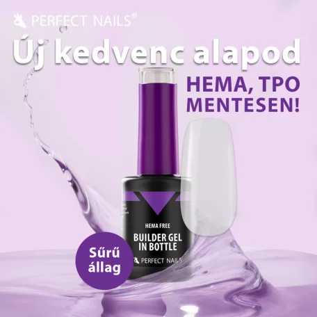 HEMA FREE Builder Gel in Bottle - Üveges építőzselé 8ml - Clear - Perfect Nails