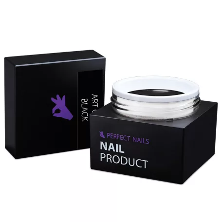 Art Gel - Műköröm Díszítő Színes Zselé – Black 5g - Perfect Nails