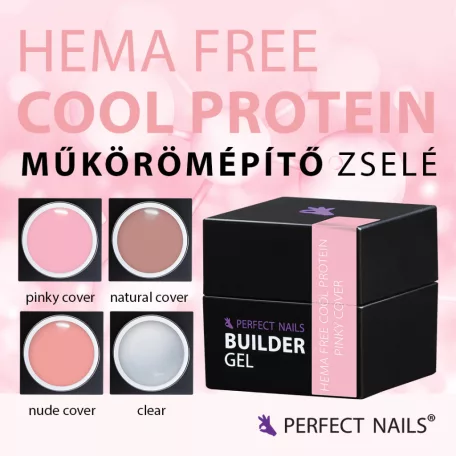 Cool Protein Gel - Hema Free Építőzselé - Pinky Cover - 15g   - Perfect Nails