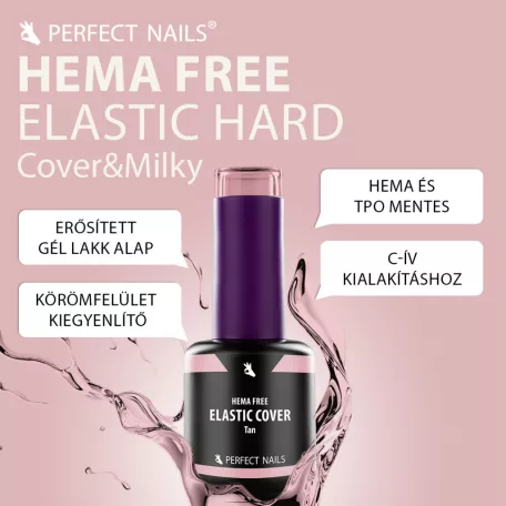 Elastic Cover Base Gel - Hema Free Erősített Gél Lakk Alap - Blush - 15ml - Perfect Nails