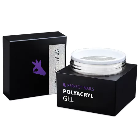 Perfect PolyAcryl Gel - Polygel White Glitter 15g - Perfect Nails