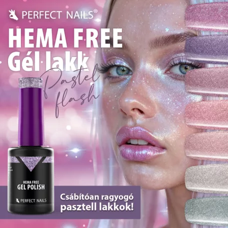 HEMA FREE Gél Lakk  - Flash Silver - 4ml - Perfect Nails