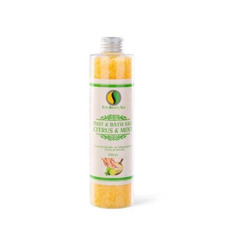 Sara Beauty Citrus és Menta frissítő fürdősó és lábsó 330g