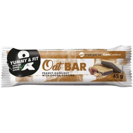 Forpro Oat Bar Peanut-hazelnut with Cocoa coating 1 karton (45gx30db)