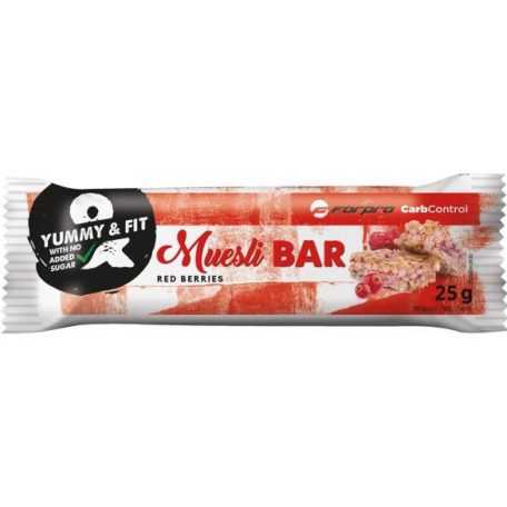 Forpro Muesli Bar Red Berries 1 karton (25gx24db) 