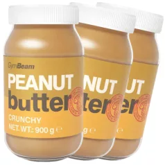   GymBeam 100% földimogyoróvaj ROPOGÓS 900g Triopack (peanut butter crunchy)