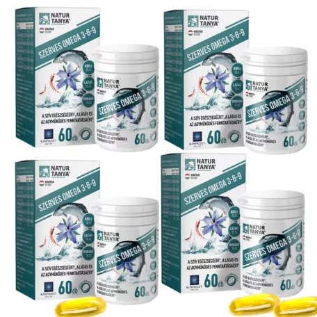 Szerves Omega 3-6-9 60 tabletta Maxi Csomag (4db) - Natur Tanya