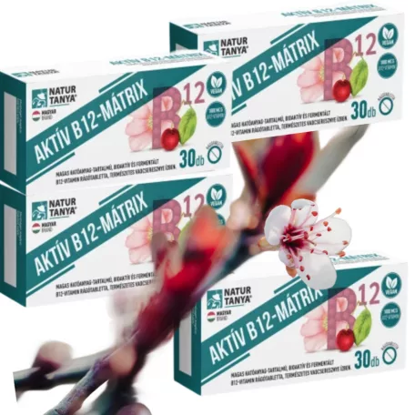 Aktív B12-MÁTRIX 30 rágótabletta Maximum Kúra (4db) - Natur Tanya